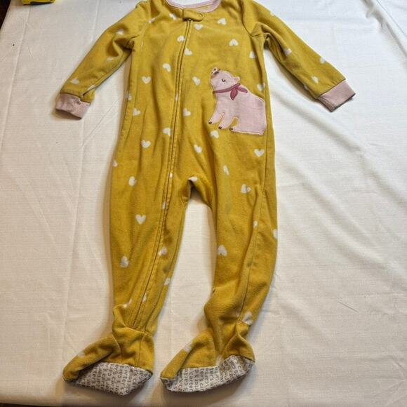 Carter's Footie Pajamas Polka Dot Bear with Butterfly Size 2T - Picture 1 of 6